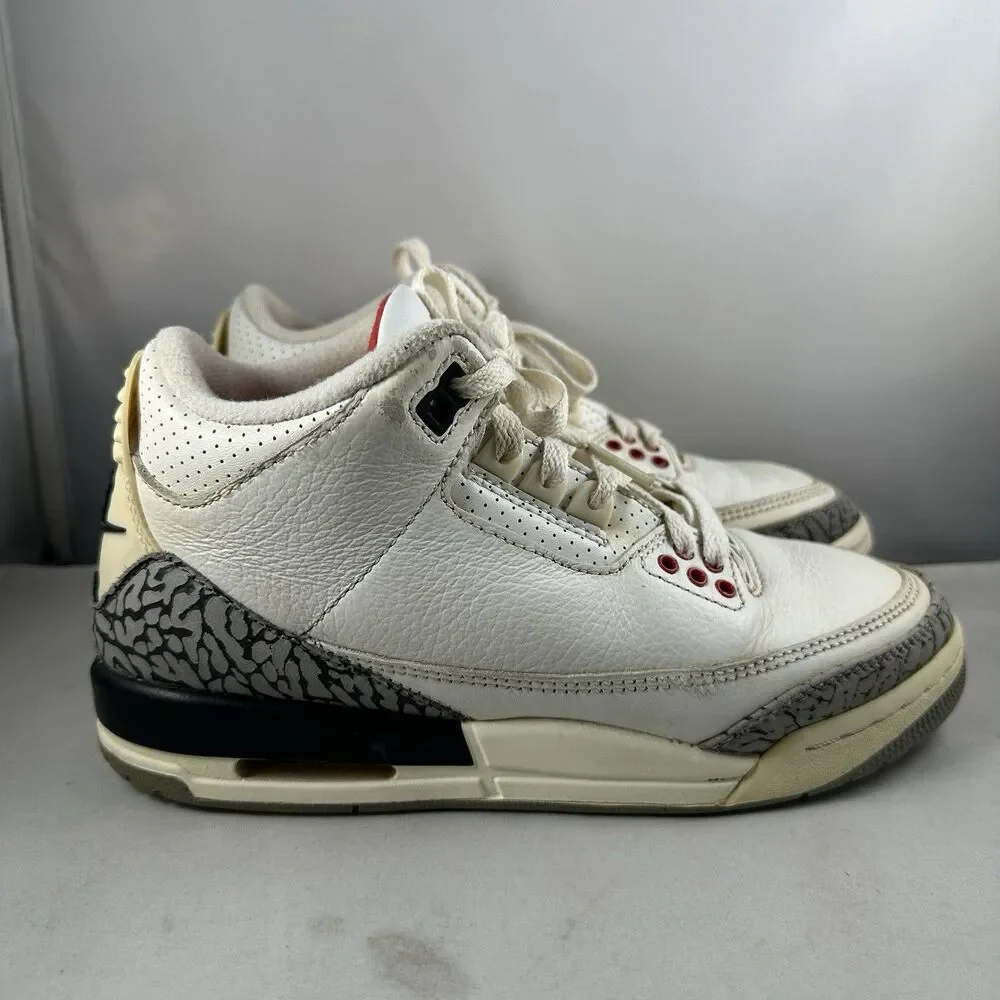 Nike Air Jordan 3 Retro Cement Boys Size 4.5Y Reimagined Sneakers DM0967-100